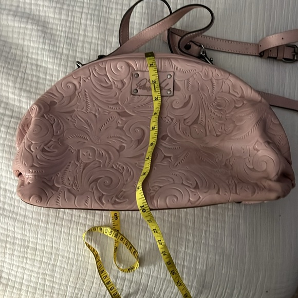 Embossed Pink Patricia Nash Leather Bag - Picture 9 of 10